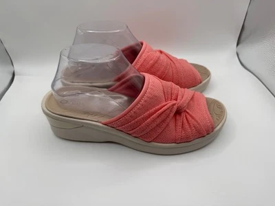 BZees Mujer Smile II Sandalia Deslizante Rosa Encaje Cuña Zapato Talla 10 Foto 1 de 4