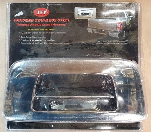 TFP 622KE Chromed Stainless Steel Tailgate Handle Cover 2007 Chevy Silverado - Imagem 1 de 3