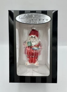 Christopher Radko 2017 #1 Taza de Papá Noel y Galletas Zapatillas Adorno de Navidad Nuevo en Caja - Imagen 1 de 5