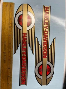 Harley Gas Tank Decal Set 1936-1939 Knucklehead UL Flathead Ball Wing 5917-36 - Bild 1 von 3