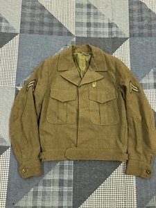 WW2 US Army Sgt Airborne Glider Troop Carrier Ike Jacket Uniform Tunic Size 34R - Picture 1 of 11