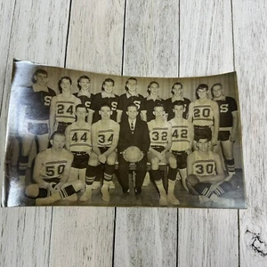 Vintage 1960s Basketball Team Converse All-Star Shoes Photo Ball Players Coach - Picture 1 of 6