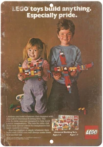 Lego Universal Juego de Construcción Anuncio Vintage 12"x9" Reproducción Letrero Metal ZD06 - Imagen 1 de 1