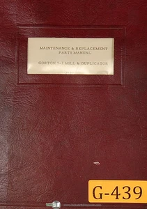 Gorton 9-J, Mühle und Vervielfältiger, Betriebs- und Teilehandbuch 1952 - Bild 1 von 2