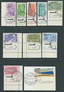 1960-62 ISRAELE USATO POSTA AEREA VEDUTE DI CITTA CON APPENDICE - T7-2 - Imagen 1 de 1
