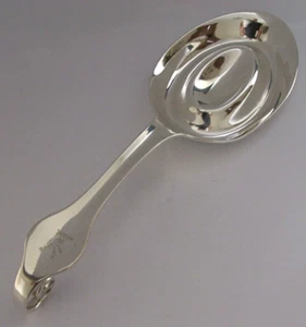 SELTENER YETSWORTH FAMILIE WAPPEN STERLINGSILBER LÖFFELWÄRMER 1907 ANTIK 274g - Bild 1 von 9