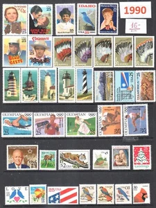 USA 1990 Full Year MNH 38 Stamps Set - Bild 1 von 1