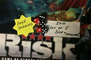 Risk 2010 Dice Lot of 5 GAME REPLACEMENT PIECES PARTS Hasbro FREE SHIPPING
