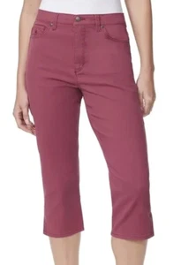 NWT Gloria Vanderbilt Women's Amanda Capri Classic Rise Purple Size 8 $60 9HL048 - Picture 1 of 3