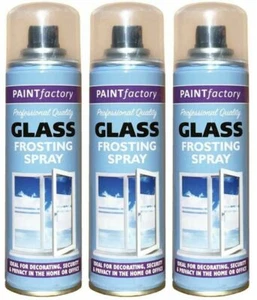 3 x 200ml Glass Frosting White Paint Spray Window Privacy Security Kitchen Bath - Picture 1 of 2