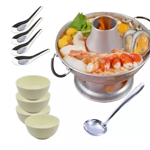 Thai Aluminum Tom Yum Soup Serving Bowl Family Tom Yum Prawn Kung Goong Hot Pot - Picture 1 of 3
