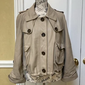 BURBERRY LONDON WOMENS LAMBSKIN JACKET SIZE US 10 - Picture 1 of 13