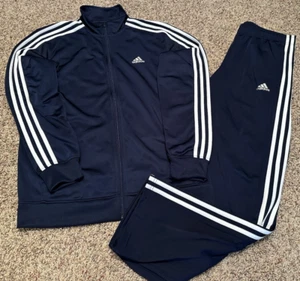 Tuta classica Adidas 3 righe riscaldamento giacca e pantaloni uomo media - Foto 1 di 21