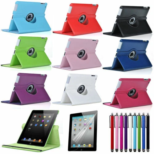 Leather 360 Rotating Smart Case Cover Apple iPad 5, iPad Air, iPad Mini 1, 2, 3 - Image 1 of 1