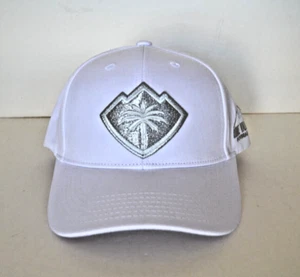 Ball Cap Golf Hat. White w/ Silver Palm Tree & One Valley Foundation on it. - Picture 1 of 5