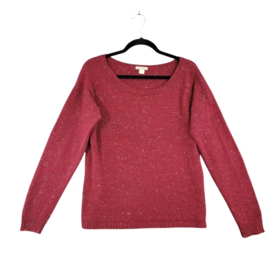 Suéter GARNET HILL Rojo Lana Moteada Alpaca Codo Parche Academia TALLA PEQUEÑA Foto 1 de 4