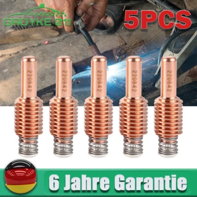 MARKENLOS 5 Stück Elektroden Plasmaschneider Schneiddüse Düsen WS 220842 Für Hypertherm