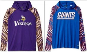 Zubaz Vikings or Giants Mens S, M or XL Hood w/ Zebra Sleeves C1 1265 or 1266 - Picture 1 of 5