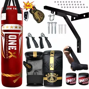 Boxsack Set 4ft gefüllt schwer Boxsack hängend Boxtraining Halterung Kit - Bild 1 von 17