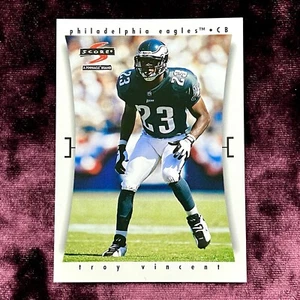 Troy Vincent 1997 Score Football #97 NEUWERTIG Wisconsin Badgers Legend Eagles Trikot - Bild 1 von 2