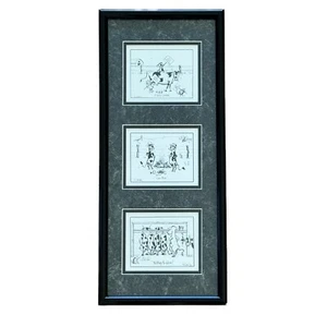 x3 Cow Cartoon Framed Prints by Ron Colbert Food Chain, Cowboys, Nothing to Wear - Picture 1 of 9