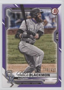 2021 Bowman Purple Border /250 Charlie Blackmon #4
