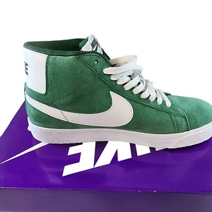 Nike Zoom Blazer SB Mid Fir Bianco Verde Suade Sneakers Donna Taglia 9,5 Scarpe Uomo 8 - Foto 1 di 12