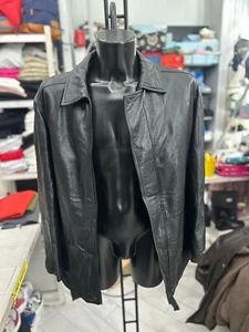 Trench In Pelle Uomo Man Tg56 Nero LLV1142 - Foto 1 di 11