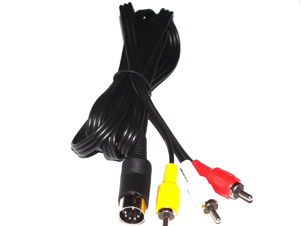 Cable AV Commodore 64 16 128 VIC20 +4 C64 Nuevo RCA 1.5m - Immagine 1 di 1