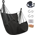 Hammock Chair Hanging Swing for 51"L x 39"W, Charcoal Grey 