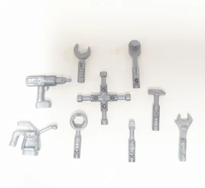 Lego Minifigura Plata Juego de Herramientas Mecánicas 11402: Llave Taladro Destornillador Martillo Foto 1 de 4