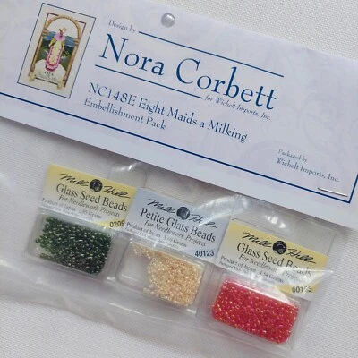 Nora Corbett Eight Maids A Milking Christmas Mill Hill Embellishment Pack - Image 1 of 4