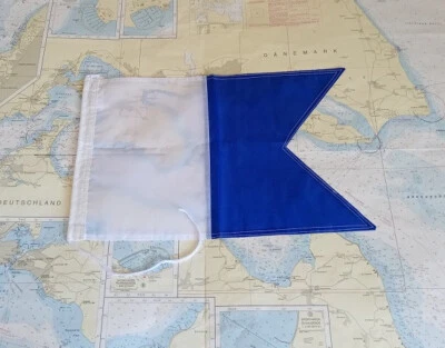 Signalflagge, Buchstabenflagge, Flaggensignal "Alpha" , 30x45 - Bild 1 von 2
