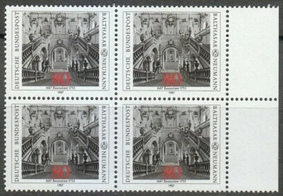 Germany 1987 MNH Mi 1307 Sc 1497 Archbishop’s Residence at Wurzburg .Block ** - Image 1 of 2