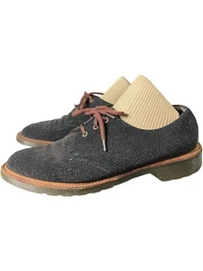 Dr Marten Doc Shoes UK 7 US Womens 9 Men’s 8 Glitter Oxford Sparkly Black Leathe - Picture 1 of 14