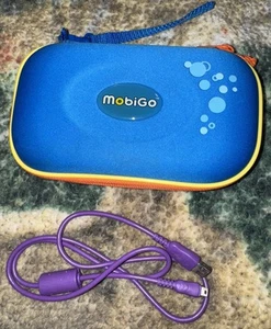 Vtech MobiGo Blue Orange CASE & Sync Charging USB cable Free Sh - Picture 1 of 7