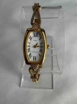 Reloj Timex Essentials Dorado Mujer Correa Cuerda Tono Dorado Vestido Batería Nueva Foto 1 de 4