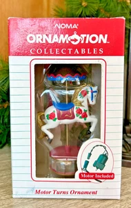 Vintage Noma Ornamotion Sammlerstück rotierendes sich drehendes Pferd Ornament mit Motor - Bild 1 von 7