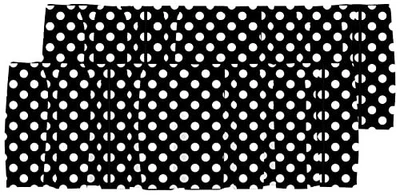 Blackout Geométrico Lunares Varilla Bolsillo Corto 2 Lunares Blanco y Negro Foto 1 de 4