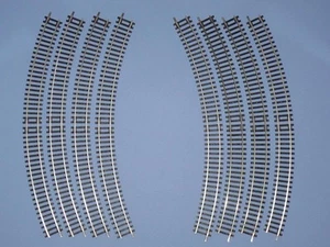 HORNBY R607 CURVE TRACK x8 2da RADIO CURVA NÍQUEL PLATA PISTA NUEVO - Imagen 1 de 1