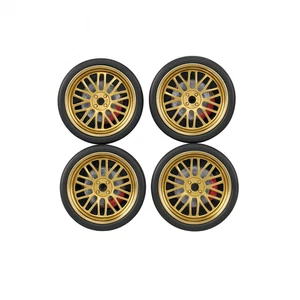 1:64 Gold Alloy Wheels - Straight Multi-Spoke fits Tomica Hot Wheels Matchbox - Picture 1 of 4