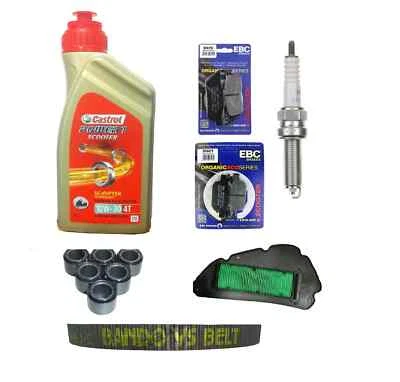 HIFLO CASTROL BANDO NGK FERODO KIT/TAGLIANDO HONDA SH/125 2013 2014 2015 2016 CANDELA CINGHIA RULLI PASTIGLIE