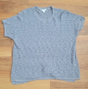 J Jill lockerer Strickpullover Baumwollmischung Damen Größe L grau " - Bild 1 von 3