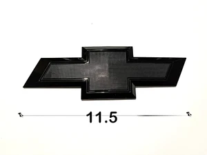 New Gloss Black Rear Tailgate Bowtie Emblem For 2014 - 2018 GM Silverado 1500 - Picture 1 of 2