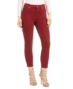 Pantalones de mezclilla para mujer talla 26 rojos Ellie tiro alto ajustados al tobillo STS azul - Imagen 1 de 11