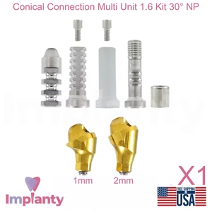 Kit dental en ángulo multi unidad 1.6 30° conexión cónica hexagonal activa NP - Imagen 1 de 25