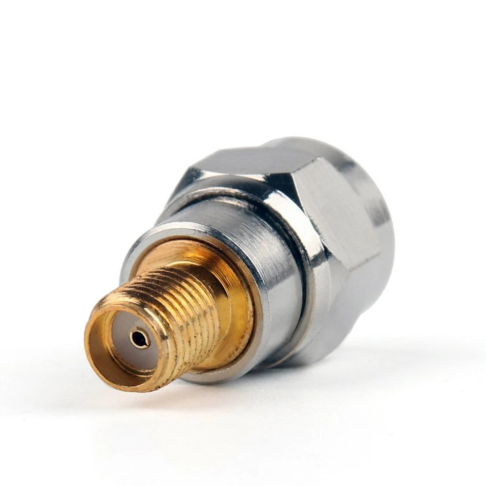 2Pcs Adapter F TV Plug Male To SMA Female Jack RF Connector Antenna Radio M/ - Image 1 of 1