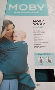 📀 MOBY WRAP Classic Baby Carrier (8-33LBS) 100% Cotton Fabric - Pacific