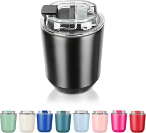 Insulated Tumblers with Lid, 10 Oz Travel Coffee Mug Stainless Steel Vacuum Cup, - Picture 1 of 7