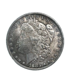1883-P Morgan Dollar Unc. Toned 90% Silver $1 US Coin #1575 - Picture 1 of 6